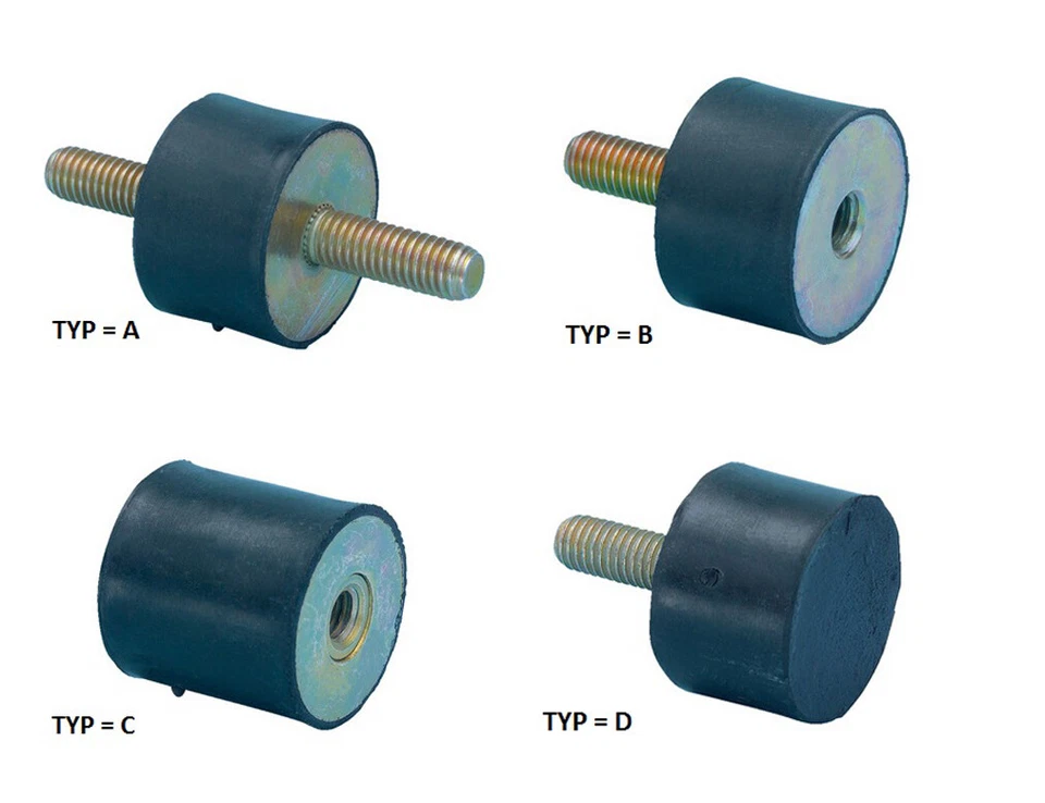 Schwing-Metall-Puffer / Gummi Puffer / Gummi Füße / Schall Dämpfer in.div.Größe