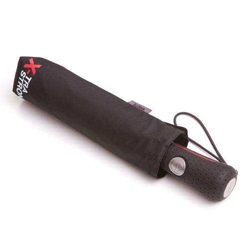 Totes Xtra Strong Auto Open/Close Ratchet Umbrella Black
