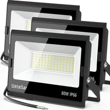 3 Pack 80w Led Flood Lights Outdoor Bright 800w Equiv. 24000lm Security Light Ou