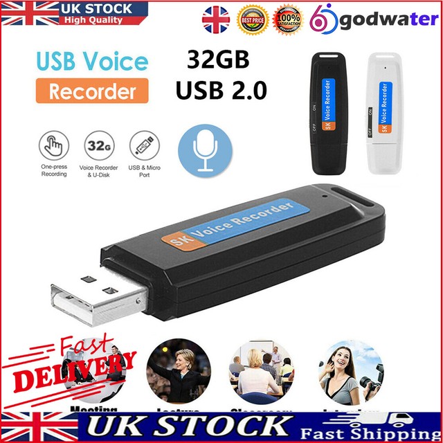 32GB Digital Voice Audio Recorder U Disk Sound Dictaphone MP3 Player USB UK 32GB Digital Voice Audio Recorder U Disk Sound Dictaphone MP3 Player USB UK