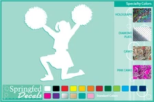 CHEERLEADER Silhouette #2 cut vinyl decal car truck window sticker Cheer Dance