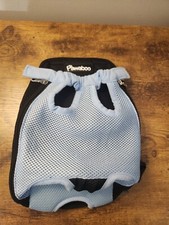 Pawaboo Pet Carrier Backpack Adjustable Pet Front Cat Dog Bag Black/Blue Small