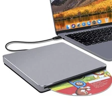 External DVD Drive USB C SuperDrive for Apple, Slot-in CD Drive for Mac, Port...