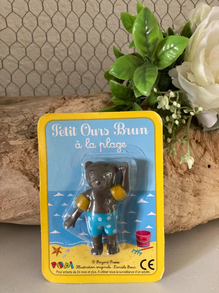 824⚜️ Figurine Petit Ours Brun à la Plage Bayard Presse Neuf - Photo 3/4