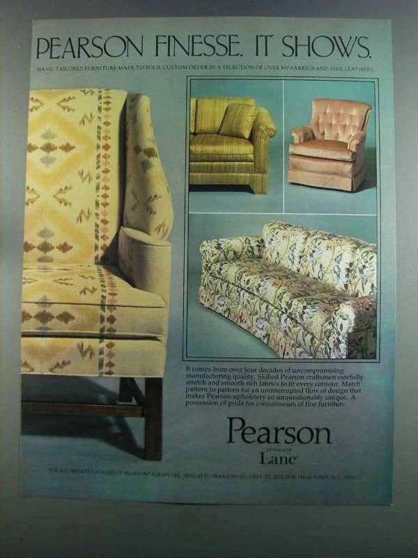 1982 Pearson Lane Furniture Ad Finesse eBay
