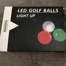 THIODOON Glow in The Dark Golf Balls Light-Up LED Golf Balls Night Golf Set NEW