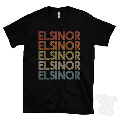 ELSINOR WIEDERHOLTES RETRO-STIL T-SHIRT Herren & Damen Neuheit cool Name Geschenk