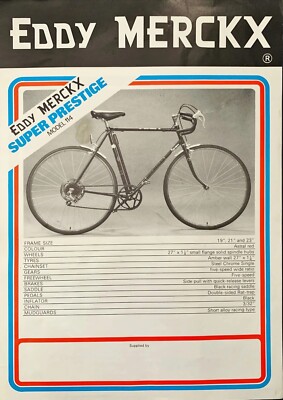 Catalogue brochure vélo EDDY MERCKX - Collection