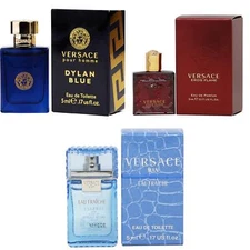 3pc 5ml Mini Versace Dylan Blue, Eros Flame, Man Eau Fraiche ,NEW!
