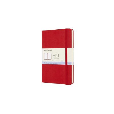 Art Sketchbook, Hard Cover, Large (5'' x 8.25'') Plain/Blank, Scarlet Red, 104 ...