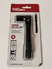 Hyper Tough Swivel Head LED Pen Light 20 Lumens Anodized Aluminum With Clip