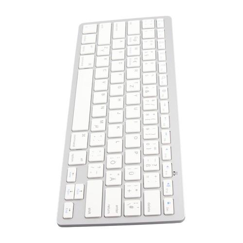 Wireless Keyboard Mini 78 Keys Thin White Computer Keyboards For Andr GSA - Picture 1 of 46