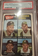 1965 Topps - High # Catfish Hunter,   #526 Name Misspelled as Tim on Back (RC)