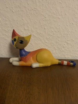 Rosina Wachtmeister große Katze Mattea, Goebel Porzellanfigur
