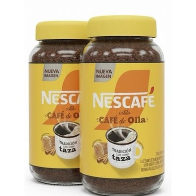 Nescafe Café de Olla 300 Gr 2-pack   Mexican Instant Coffee with Cinnamon