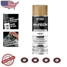 Hi-Tech Engine Enamel Spray Paint - Universal Gold, 12oz, Non-Toxic, Metal/Wood
