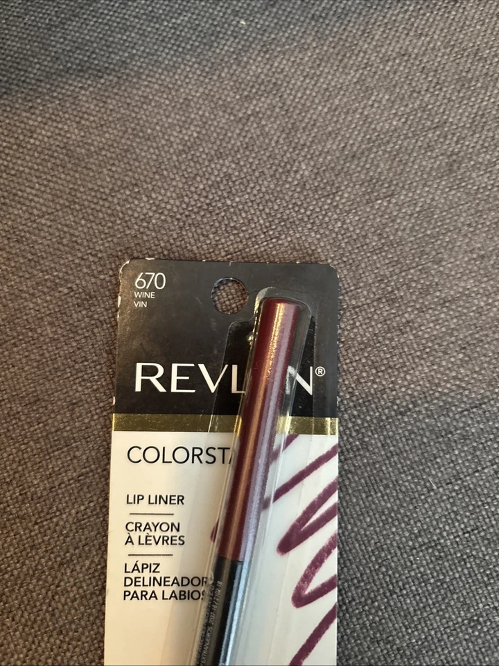 Revlon ColorStay Longwear Lip Liner 670 Wine Crayon Pull Out Sharpener Make-Up - Image 2 of 4