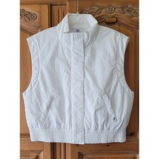 JOY LAB Women's Game Day White Cropped Quilted Vest--Sz Lg