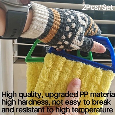 Ergonomic Blind Cleaning Brush, slim fits slatted shades & household daily clean