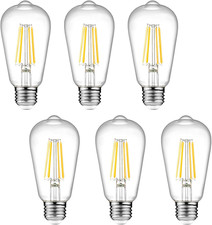 Dimmable Vintage LED Edison Bulbs, 6W, Equivalent 60W, 700Lm, Warm White 2700K,