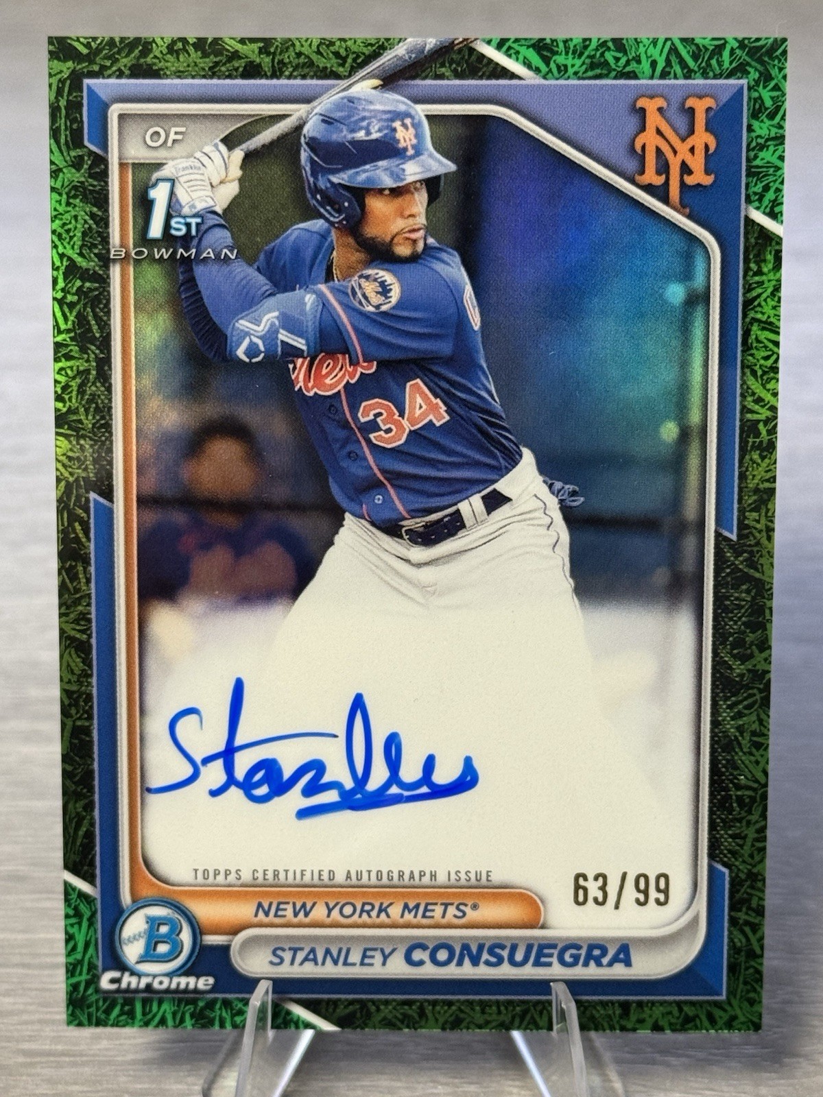 🔥⚾️STANLEY CONSUEGRA 2024 Bowman Chrome 1st Auto Green Refractor RC /99!!!⚾️🔥