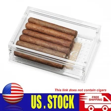 Galiner 20-35CTS Acrylic Plastic Cigar Humidor Cigars Cases Holder Transparent