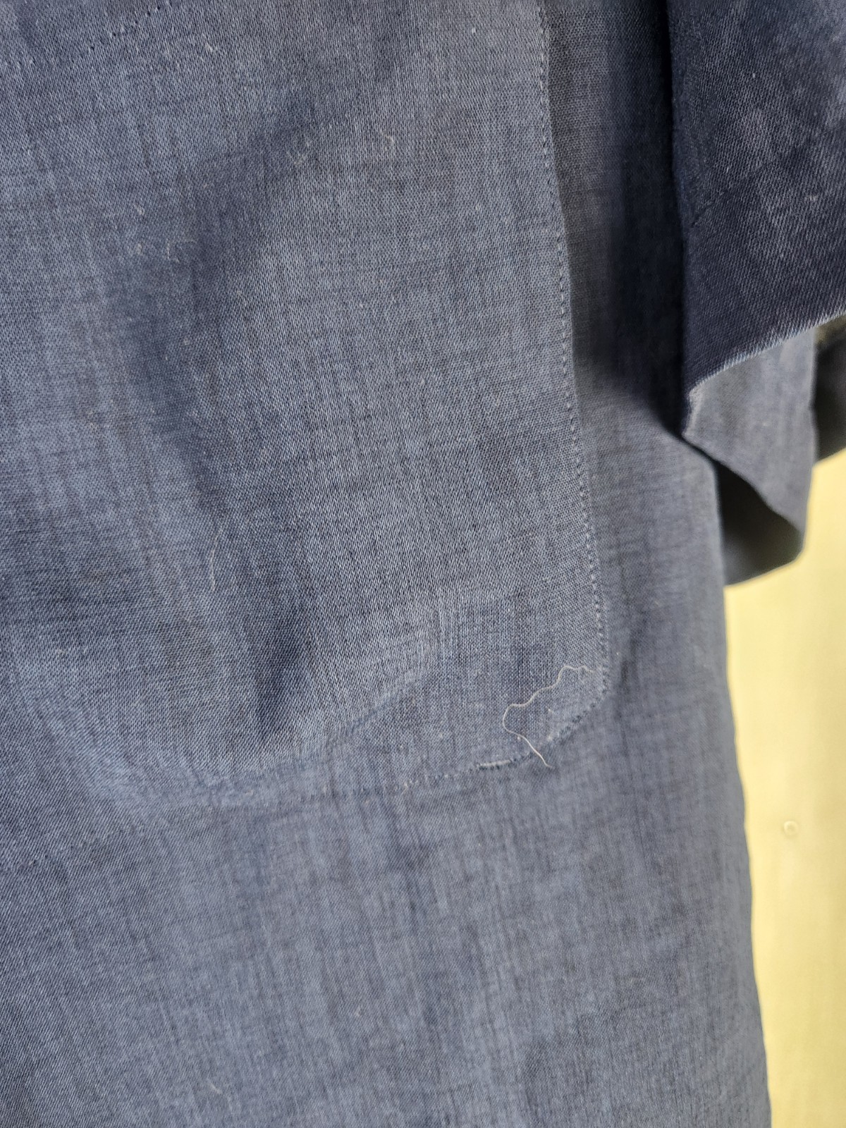 True Religion Casual Button Front Blue Short Sleeve Shirt XL Polyester A14 thumbnail 4