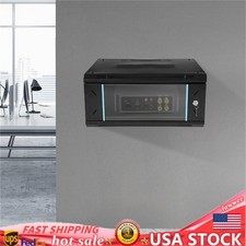 Modern 4U Wall Mount Network Server Cabinet Enclosure Rack Black With Lock Door
