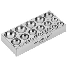 Steel 24 Cavity Flat Dapping Doming Block - for Jewelry Making - Metal Formin...