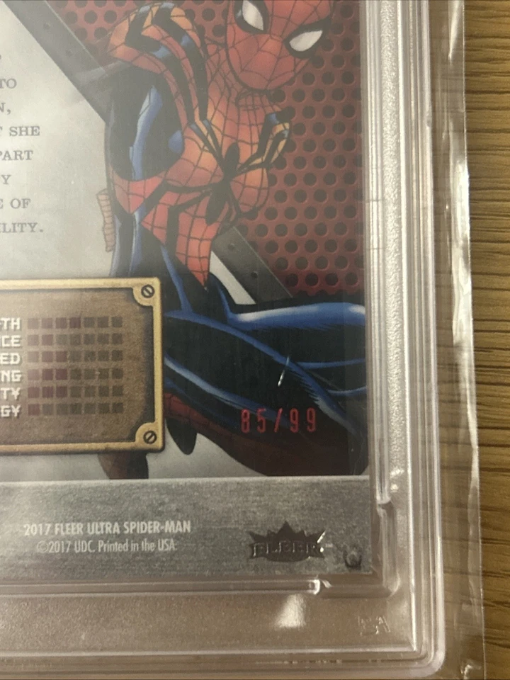 Spider-Girl Fleer Ultra Marvel Red  #85/99 Precious Metal Gems PSA 7 (2017) - Image 3 of 3