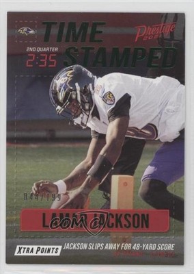2021 Panini Prestige Time Stamped Xtra Points Green 4/199 Lamar Jackson lz7
