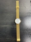 Vtg Timex Acqua Indiglo Mens Watch 34mm Gold Tone Stretch Easy Read Working