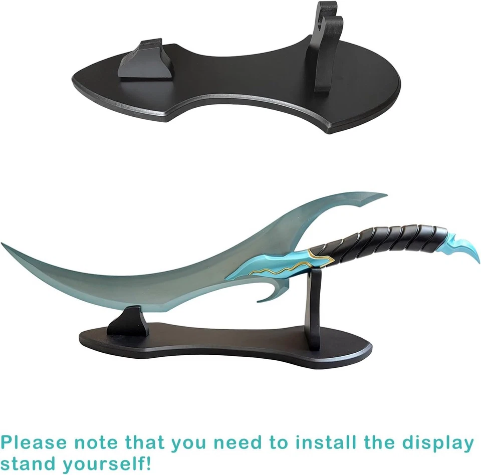 Espada de Baruka Nivelación Solo - Réplica de Anime de Acero Inoxidable de 24" con Display St Foto 3 de 4