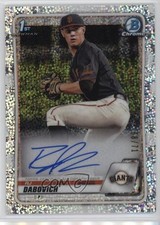 2020 Bowman Draft Chrome Picks Sparkle Refractor 68/71 RJ Dabovich Auto 1id3