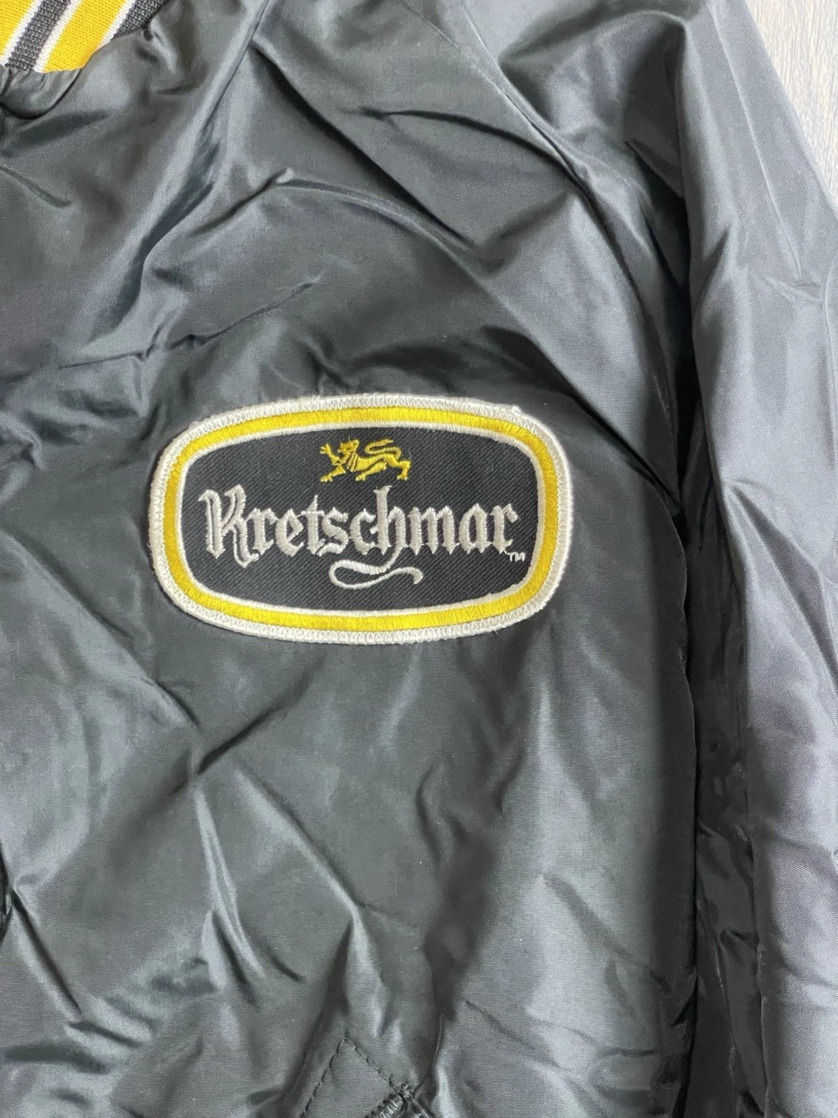 Pla-Jac By Dunbrooke Vintage Satin Jacket Kretschmar Deli Adult Large Black - product detail image 2