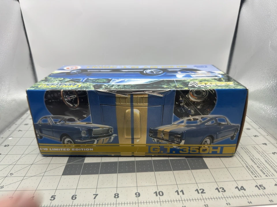 Lane Collectables Exact Detail 1:18 Shelby GT 350H Blue Gold Stripes in Box - Image 3 of 4