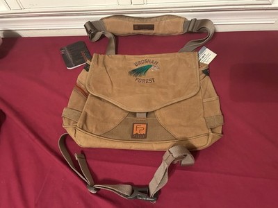 Fishpond Lodgepole Fishing  Satchel Earth Waxed Bronson Forest Logo w/Strap NWT