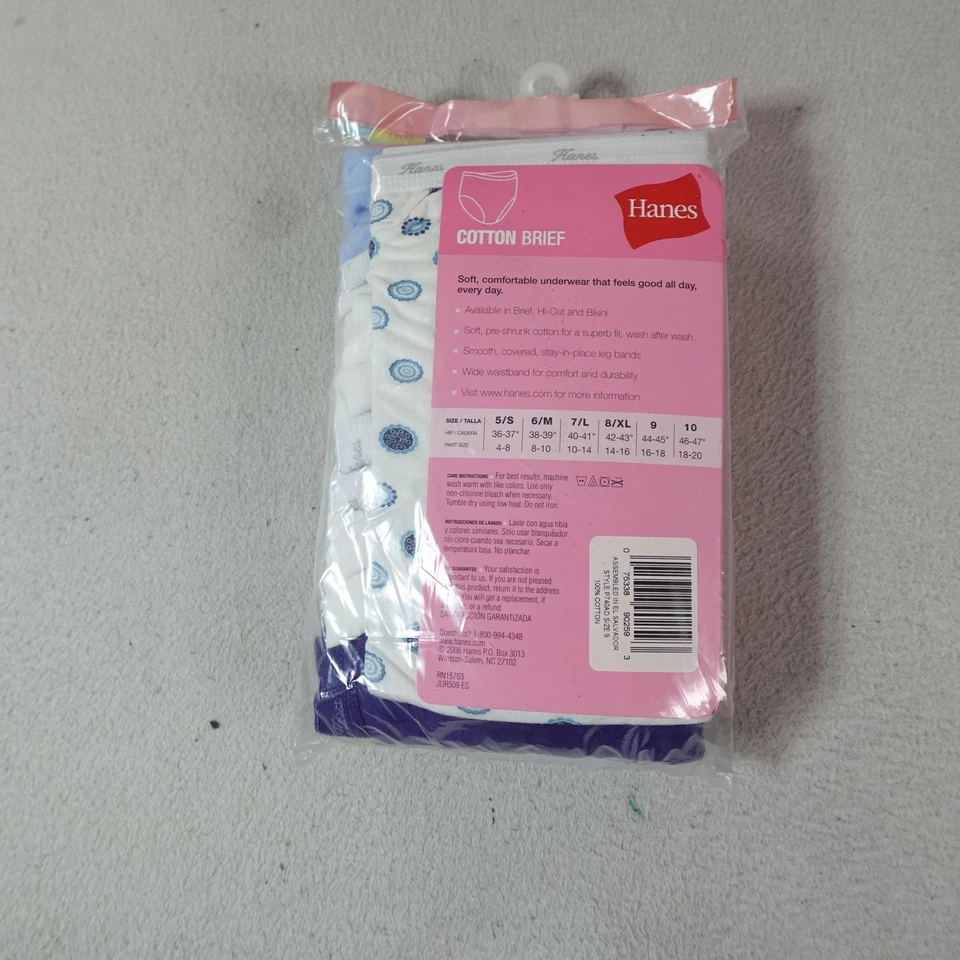 Lote de 7 calzoncillos Hanes para mujer talla 9 colores surtidos ultra suaves ropa interior Foto 4 de 4