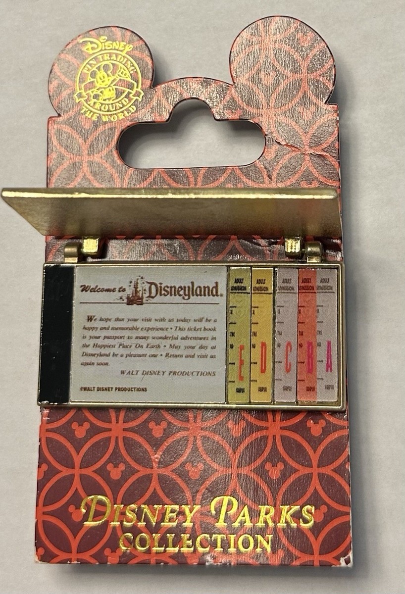 Disneyland - Retro Ticket Book - Happiest Place on Earth A B C D E