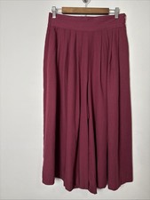 Ego Womens VTG 70s Culottes 14 Pleated Wide Leg Pants Cropped Retro High Rise