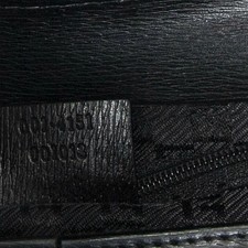 Used GUCCI vintage half moon flap black calfskin leather A