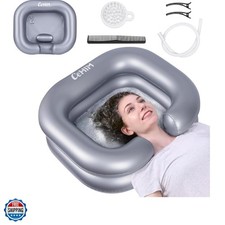 Inflatable Shampoo Basin - Portable Shampoo Bowl, Hair Washing Basin for Bedr...