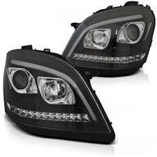 LED Tagfahrlicht Scheinwerfer für MB ML W164 05- schwarz dynamischem LED Blinker LED Tagfahrlicht Scheinwerfer für MB ML W164 05- schwarz dynamischem LED Blinker