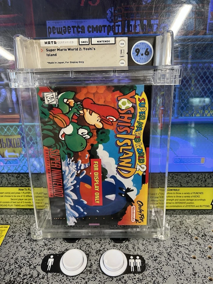 1995 SNES Super Mario World 2 Yoshi's Island NFR WATA 9.6 Box "For Display Only" - Image 3 of 4