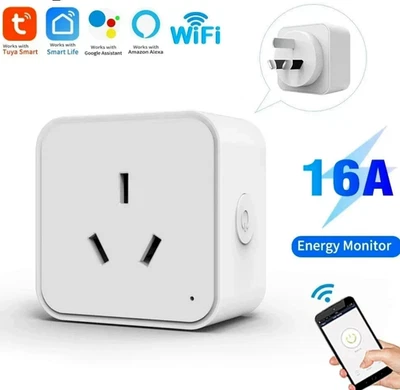 16A Smart WiFi Socket Plug Switch AU Voice Control Timer Tuya Alexa Google Home1 - image 1 of 4