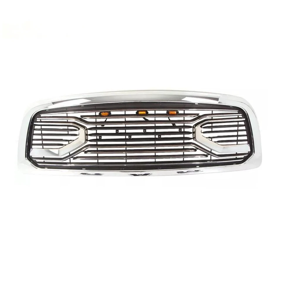 Front Chrome Grille For 2002 2003 2004 2005 Ram 1500 with LED Lights Foto 4 de 4