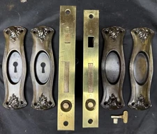 Corbin 1905 Coruba Pattern Double Pocket Door Sliding Door