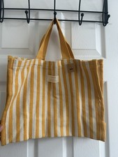 Clarins Yellow Striped Tote Bag
