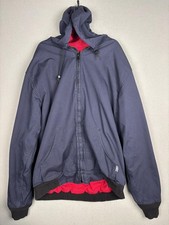 Tyndale Jacket Mens 2XL Blue Flame Resistant Hooded FR Work Bomber Lined USA