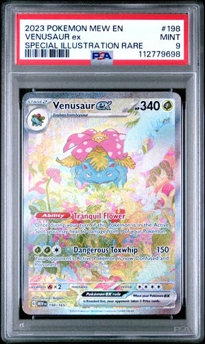 2023 POKEMON MEW EN-151 SPECIAL ILLUSTRATION RARE #198 VENUSAUR EX PSA 9